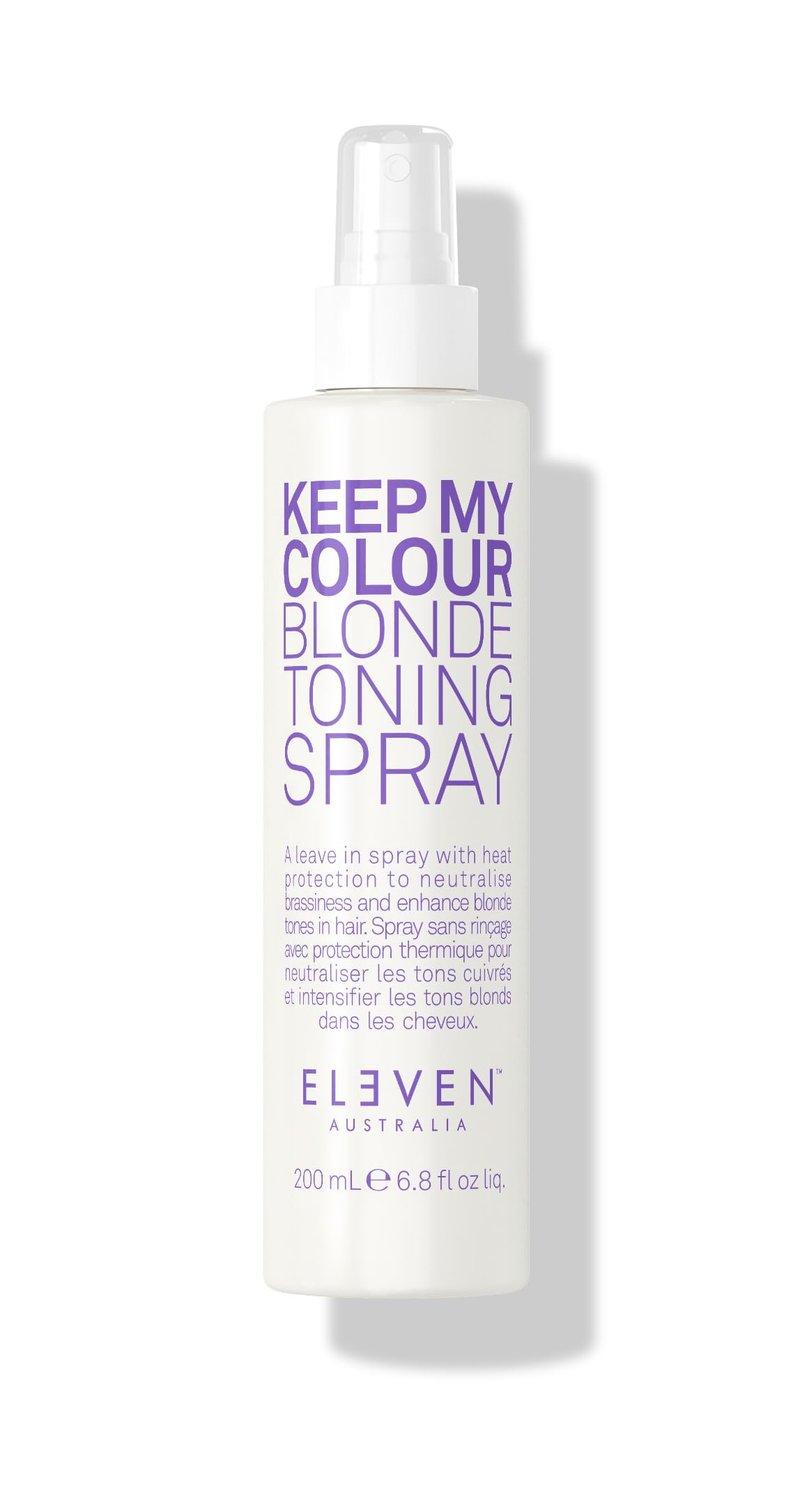 ELEVEN AUSTRALIA Keep My Colour Blonde Leave In Toning Spray - Purple Toner Hair Spray for Silver & Light Blonde Hair, Enhances Color for Brassy, Yellow Tones, Adds Shine, For Men & Women - 6.8 fl oz