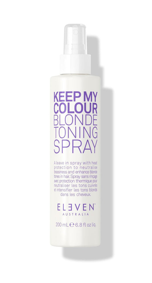 ELEVEN AUSTRALIA Keep My Colour Blonde Leave In Toning Spray - Purple Toner Hair Spray for Silver & Light Blonde Hair, Enhances Color for Brassy, Yellow Tones, Adds Shine, For Men & Women - 6.8 fl oz