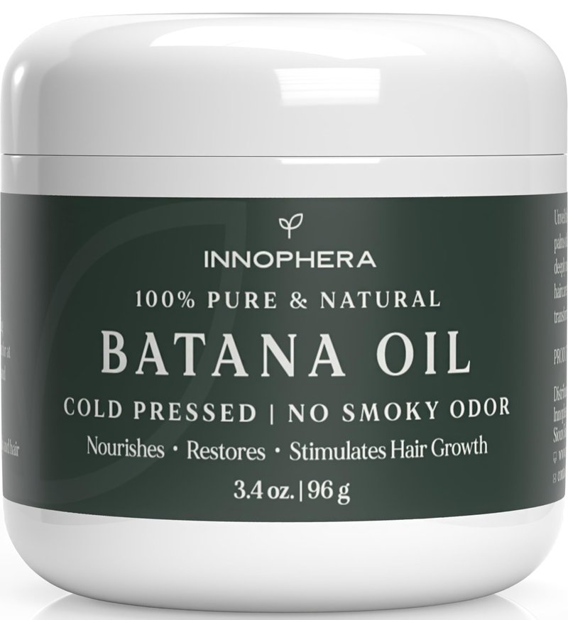 Innophera Batana Oil for Hair Growth ‒ Cold Pressed with No Smoky Odor ‒ 100% Pure & Natural from Honduras ‒ Nourishes, Moisturizes & Restores Hair ‒ 3.4 oz.