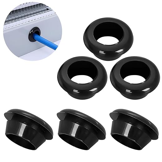 Qrity 9 PCS Rubber Grommets Cable Railing, Car Grommet, Cable Railing Protective Sleeves for Metal Posts, ID 23mm Mount Dia 28mm