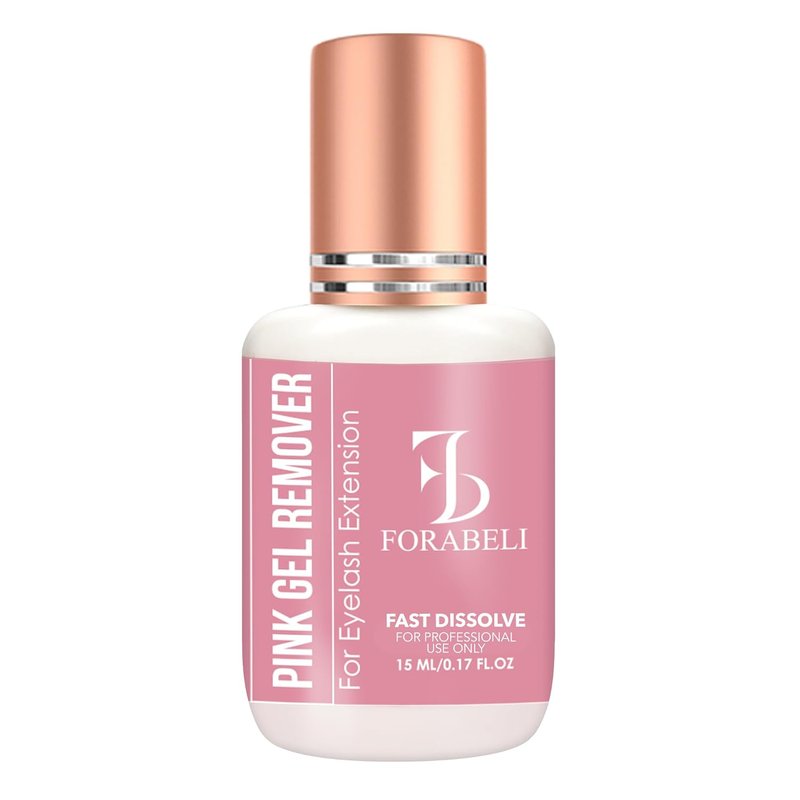 Pink Gel Lash Remover for Eyelash Extensions - Fast Acting 60s Dissolution | Professional Adhesive Remover | 15ml