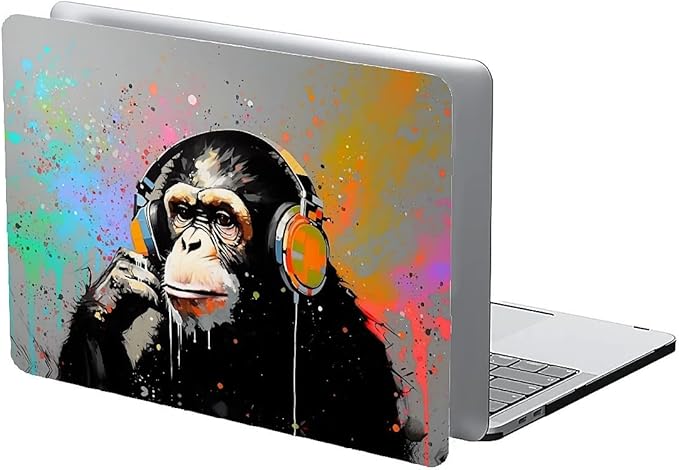 COTAIL Compatible with MacBook Air 13.3 13.6 Inch Case 2022 2021 2020 2019 Plastic Hard Shell Case Cover,13.6 Air (A2681) M2 2022, Monkey