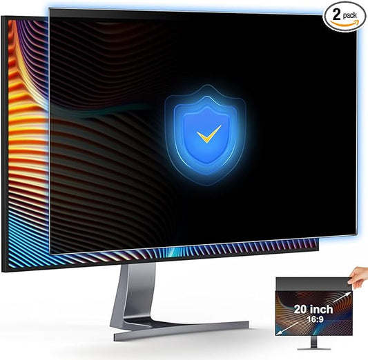 JEAPKA [2-Pack] 20 Inch Privacy Screen for Monitor Computer Screen Privacy Filter for 16:9 Widescreen Monitor Desktop PC Monitor Privacy Film Monitor Privacy Shield and Anti-Glare Protector