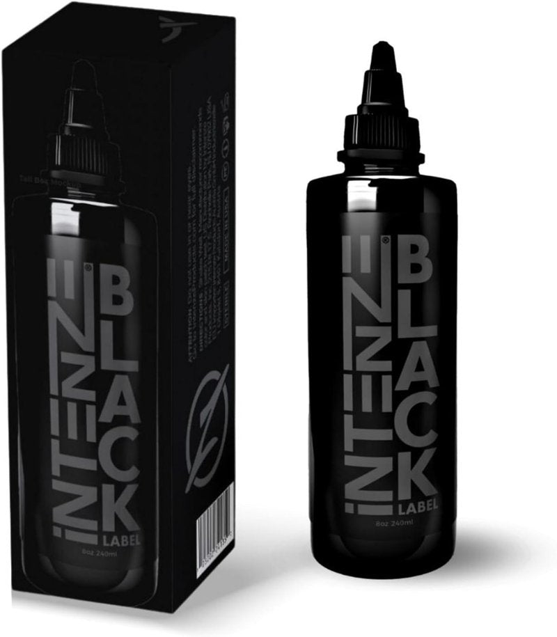 Intenze Black Label Tattoo Ink - Professional Grade 8oz Bottle | ISO Certified, Made in USA