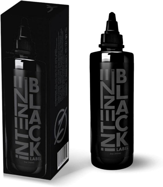 Intenze Black Label Tattoo Ink - Professional Grade 8oz Bottle | ISO Certified, Made in USA