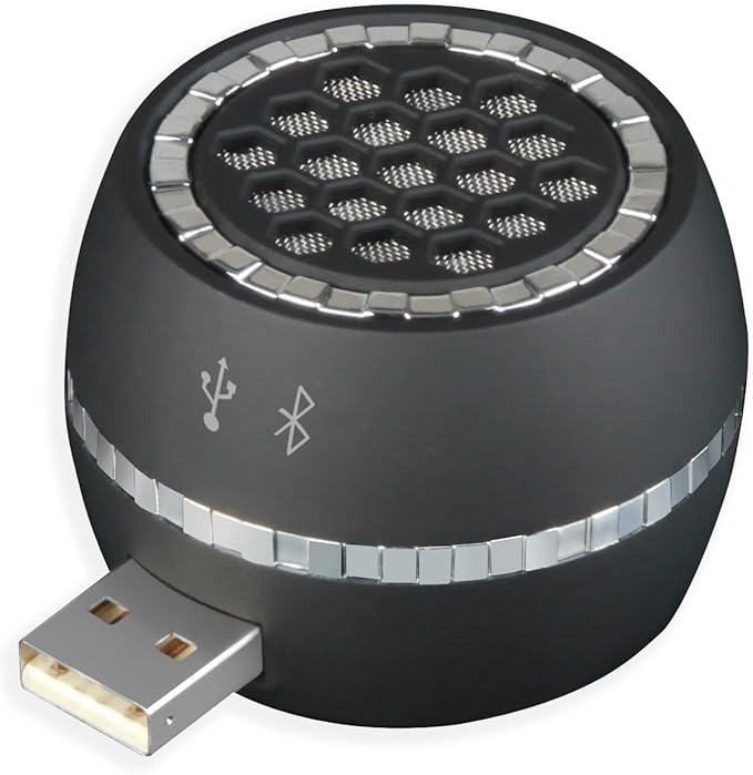 Dual Modes Mini Portable USB Speaker for Computer & Small Bluetooth Speaker for Tablets Smartphone, USB-A Plug-N-Play & Wireless Connection, with 2.6FT Extension Cord, Loud & Crystal Clear Sound