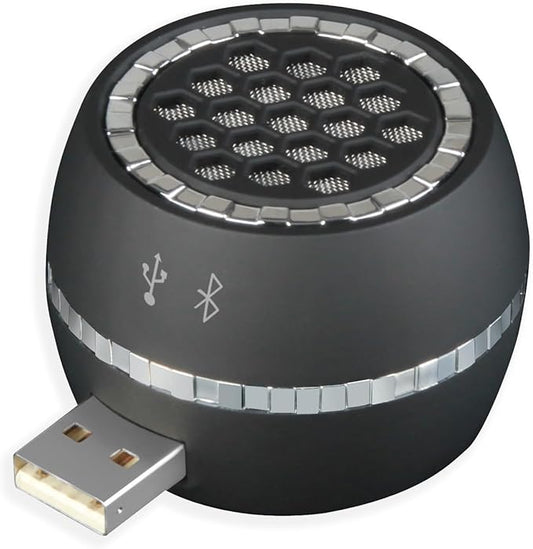Dual Modes Mini Portable USB Speaker for Computer & Small Bluetooth Speaker for Tablets Smartphone, USB-A Plug-N-Play & Wireless Connection, with 2.6FT Extension Cord, Loud & Crystal Clear Sound
