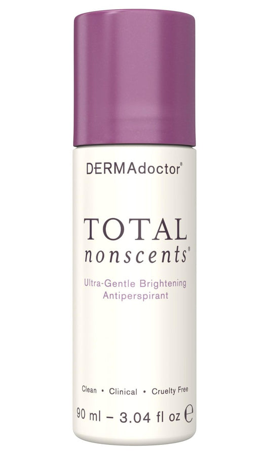 DERMAdoctor Antiperspirant for Women Sensitive Skin, Total NonScents Ultra-Gentle Illuminator, Unscented Clinical Strength Antiperspirant Deodorant for Men & Women; Hypoallergenic Roll On - 3.04 oz