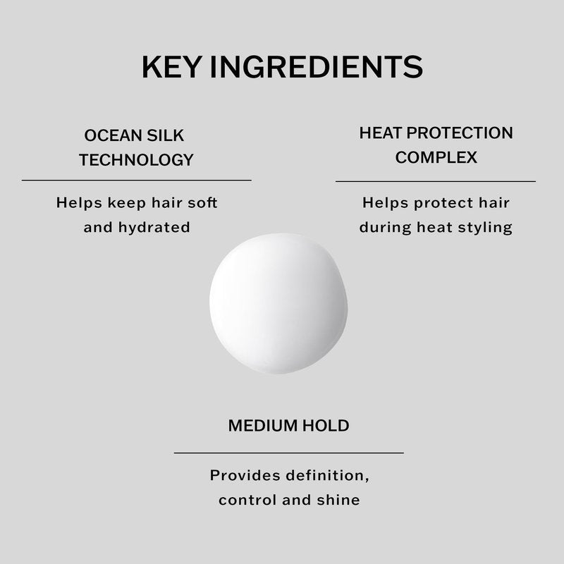 SACHAJUAN Styling Cream | Medium Hold for Curly & Straight Hair | Heat Protection with Ocean Silk Technology | Adds Density, Shine & Definition for Smooth or Textured Styles | Paraben-Free | 4.2 oz