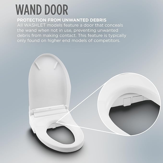 TOTOÂ® WASHLETÂ® S7A Electronic Bidet Toilet Seat with EWATER+Â® Bowl and Wand Cleaning and Auto Open and Close Classic Lid, Elongated, Sedona Beige - SW4734#12