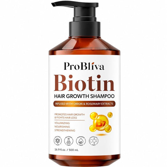 Biotin Hair Growth Shampoo for Thinning Hair in Adults 30+ – Strengthening Formula with Biotin & Rosemary – Reduces Shedding, Supports Fuller, Stronger Hair – Sulfate-Free, 16.9 fl oz