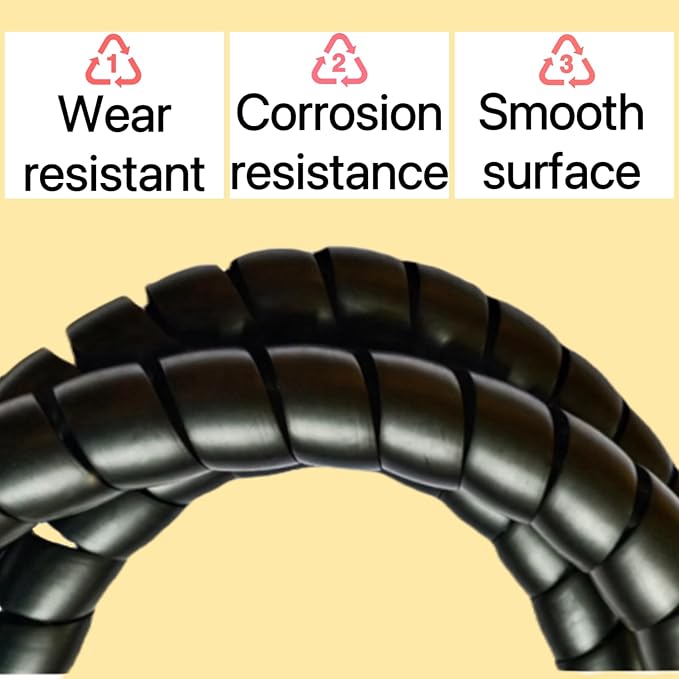 XIENLIU Spiral Wrap Cable Protector - 2.0" OD x 10' Pre-Cut Lengths - Safe Hose Protector to Avoid Wear and Extend Life for Hydraulic Pneumatic Hoses