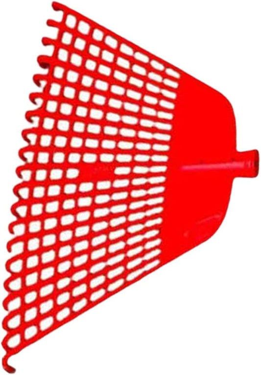 Lawn Rake Head Gardening Leaf Removal Tool Easily Install Heavy Duty with 20 for Patio Fallen Leaves Yard Flowers Beds , Red