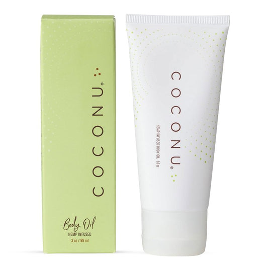 Coconu Hemp Infused Moisturizing Oil | Organic Coconut Oil Formula | Nourishing Skin Oil | Fragrance-Free | 3 oz
