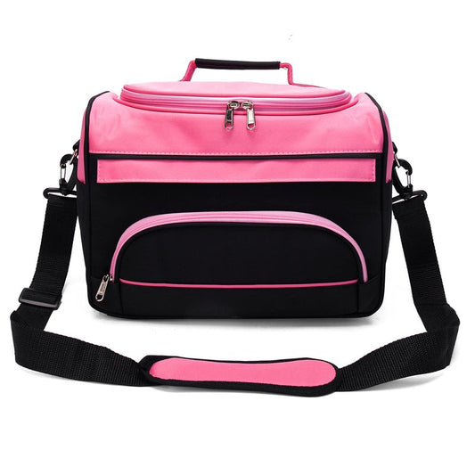 MAXPAND Small Hairdressing Bags for Stylists Hairdresser Bag for Supplies with Shoulder Strap Cosmetics Beauty Hairstylist Bag Makeup Salon Organizer Bag with YKK Zipper (BLACK), 13.8" x 8.7" x 9.5"