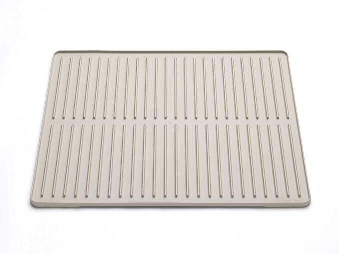 WeatherTech DishMat Contain - 16" x 18" Drip Dry Hand-Washed Dish Drying Mat, Sand
