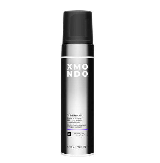 XMONDO Hair Supernova Blonde Toning Leave-In Foam, Vegan Formula Hair Toner Foam for Reducing Brassy and Yellow Tones on Blonde, Highlighted, and Gray Colors, 6.7 Fl. Oz