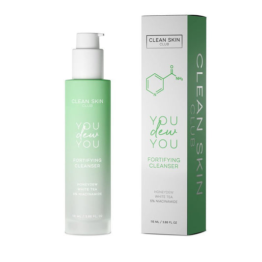 Clean Skin Club Acne Wash Facial Cleanser, 5% Niacinamide + Honeydew + White Tea, Fragrance + Cruelty Free, Vegan, Lightweight + Oil Free, Dry & Sensitive Skin, 3.88 Fl oz (Pack of 1)