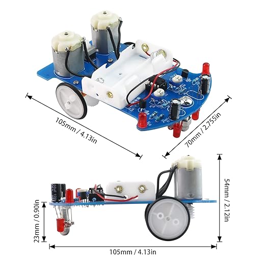 Yidab Soldering Practice Kit DIY D2-5 Tracking Car Plug-in Circuit Kit Learn Soldering Kit for Beginners