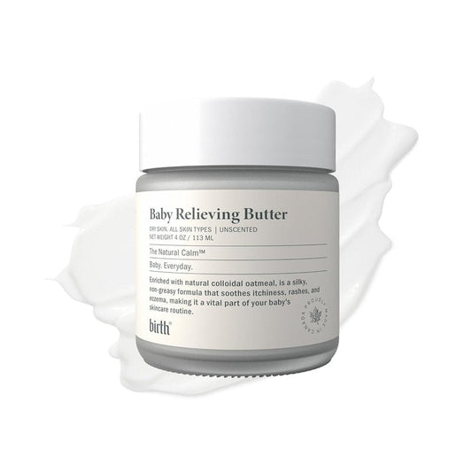 Baby Eczema Butter - Steroid-Free Natural Cocoa Seed Butter & Colloidal Oatmeal | Soothes Itchy Skin | Non-Greasy 4oz