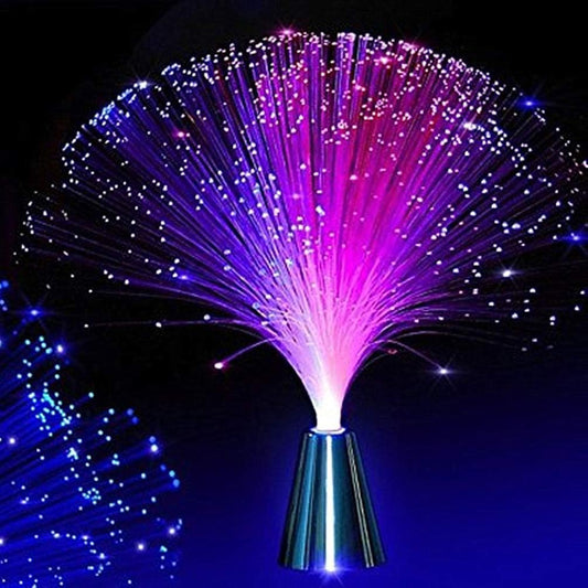 Uonlytech Colorful LED Fiber Optic Light Lamps - 4Pcs Decorative Set for Parties & Home Decor
