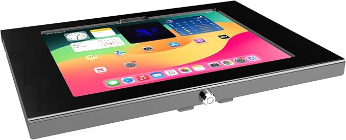 TABcare Locking Security Metal Case for Apple iPad Air 13" 2024/2025 M2/M3 for Kiosk, POS, Store, Show Display (Black)