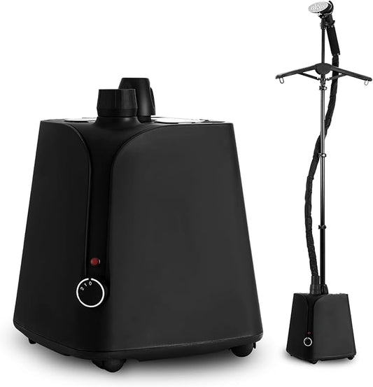 Colorful Standing Garment Steamer for Clothes, 2000W Professional Hanging Clothing Steamer with Stand, Commercial Cloth Fabric Steamers with 1.8L Water Tank for 45min Steaming, Blackcurrant