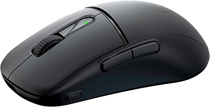 Turtle Beach Burst II Air Wireless Gaming Mouse - 47g Ultra Lightweight, Optical Switches, 26000 DPI Optical Sensor, 120-hour Rechargeable Battery, Symmetrical Design, Bluetooth, USB-C Cable – Black