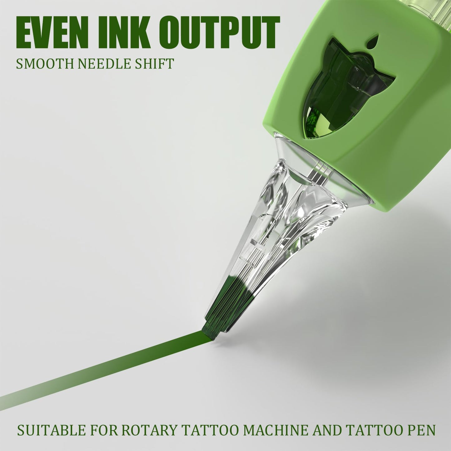 Wormhole Tattoo Cartridge Needles, 50pcs Mixed Disposable Tattoo Needles Tattoo Finger Ledge Cartridges #12 Round Liner Magnum Round Shader 3RL 5RL 7RL 9RL 5RS 7RS 7RM 9RM 9M1 11M1 for Tattoo Gun