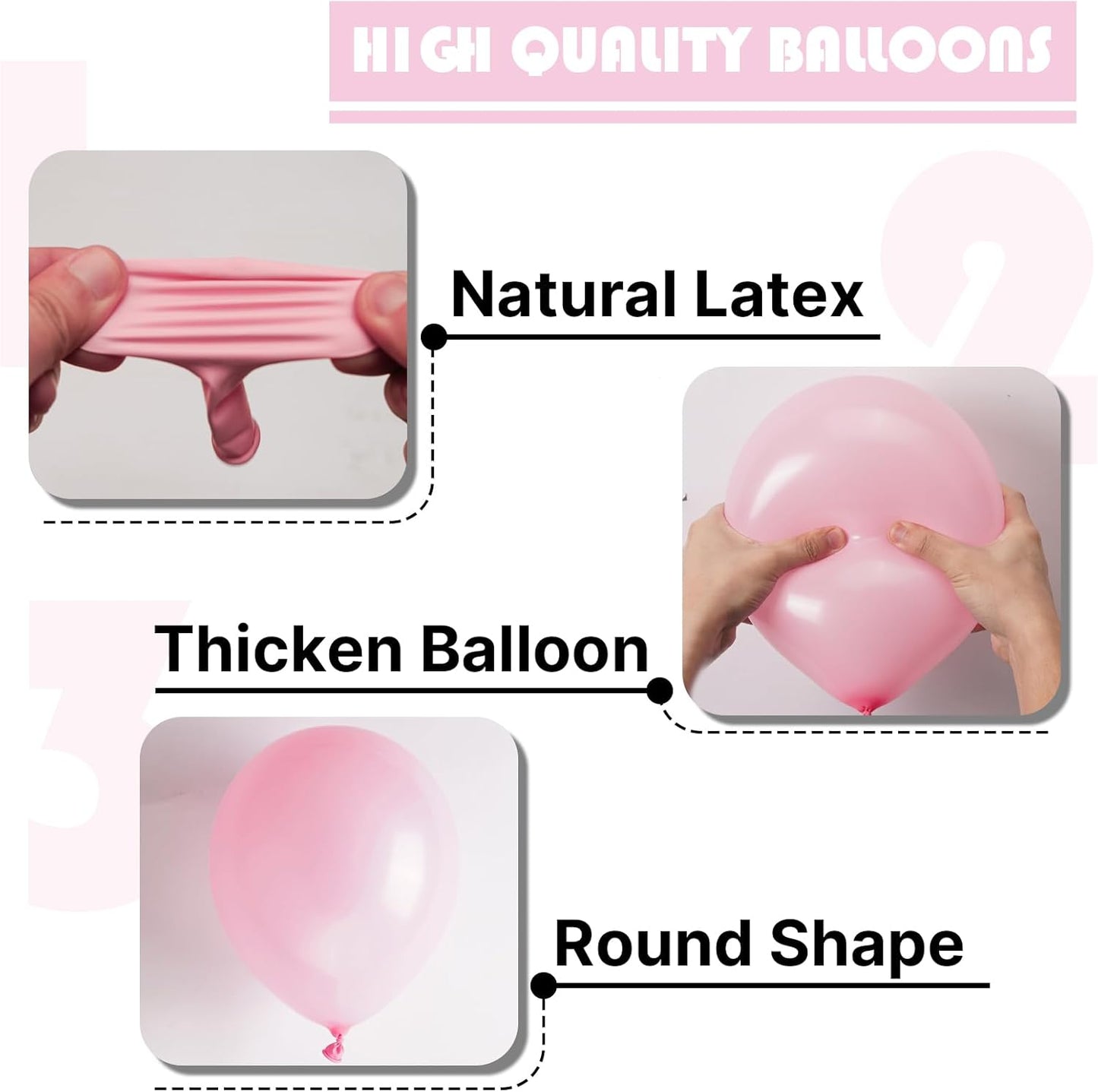 PartyWoo Baby Pink Balloons - 101pcs 12 Inch Pastel Latex Helium Balloons for Baby Showers & Parties