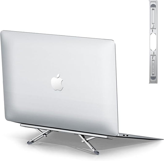 nediea Laptop Risers for Desk, 4 Adjustable Heights Laptop Stand, Keyboard Riser, Ergonomic Laptops Feet for Desk, Compatible with MacBook Air Pro, with Dell, with HP, More 10-15.6” Laptops