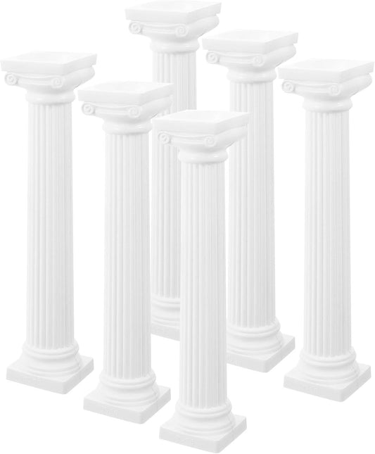 Roman Column Decorating Set - White Mini Columns for Home Décor & Photography Props | Nordic Classic Design