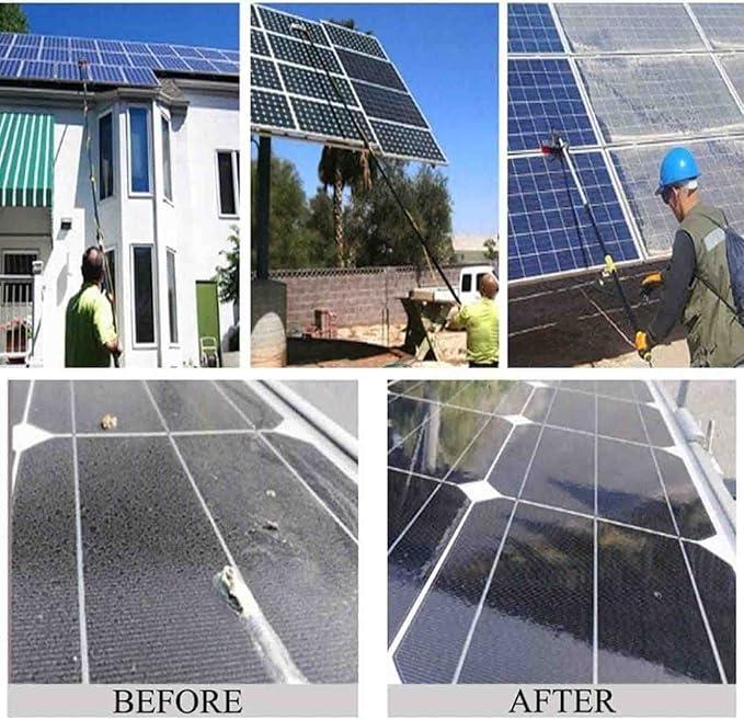 Photovoltaic Panel Cleaning Window Clean 5-12M Water Fed Telescopic Brush Extendable Cleaner Conservatory Roof Cleaning Tools 12M Rod 30Cm Brush Head,12M,50Cm Brush Head,11,50cm Brush Head