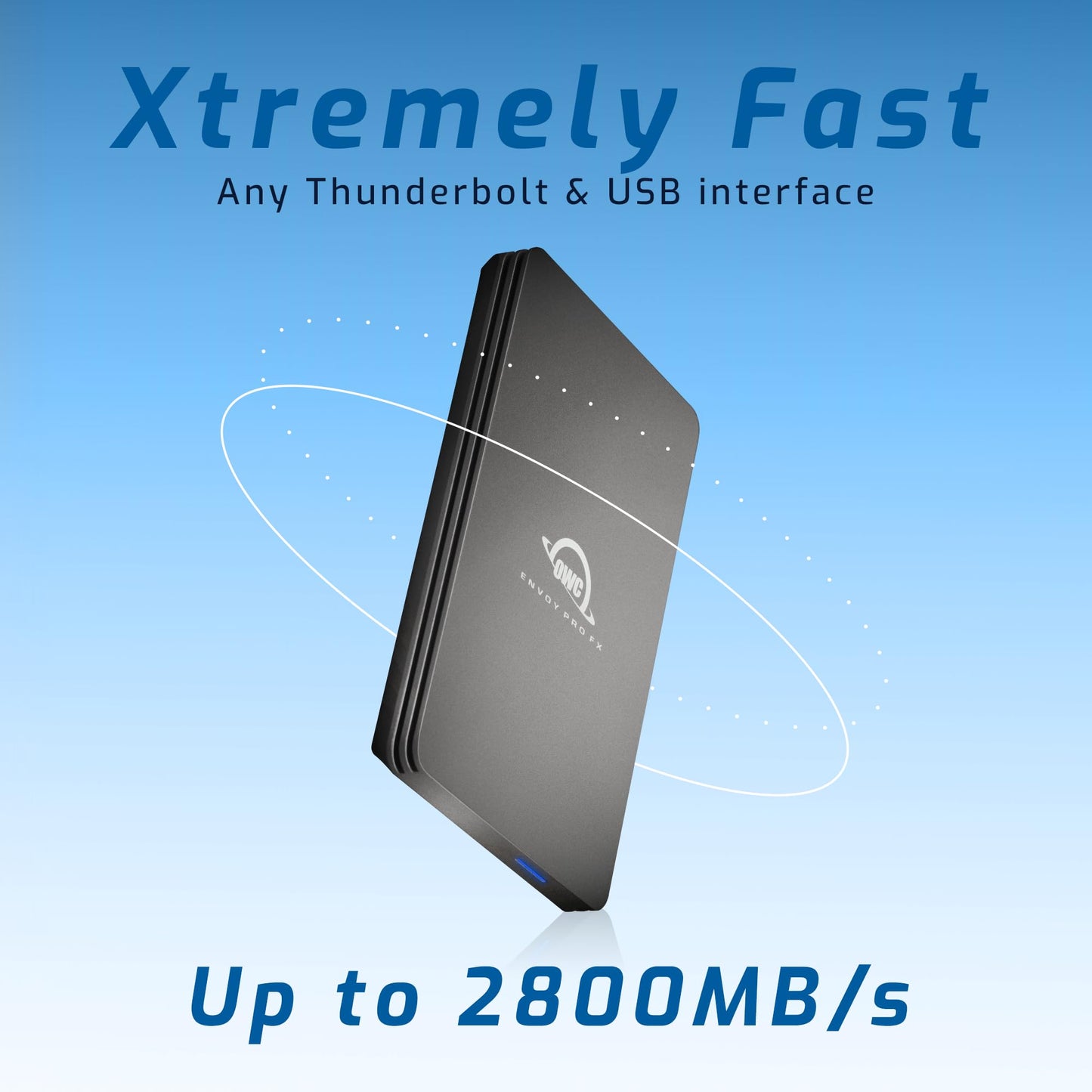 OWC 2TB Envoy Pro FX Portable Rugged External NVMe M.2 SSD Drive Thunderbolt 3, USB3.2 USB-C, up to 2800MB/s speeds, Drop/Shock Resistant Compatible with Mac and PC