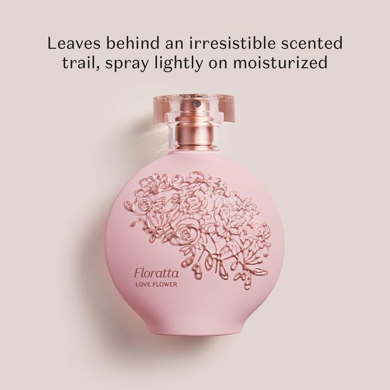 O BOTICARIO Floratta Eau de Toilette Love Flower | Long-Lasting Floral Fragrance Perfume for Women, 2.5 Ounce