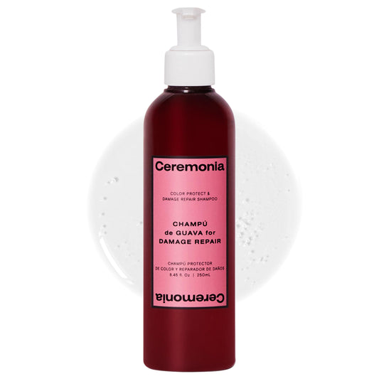 Ceremonia Guava Color Protect & Damage Repair Shampoo | Restores Hair & Boosts Shine with Aloe Vera | Protects Hair from UV and Heat, 8.45 fl oz