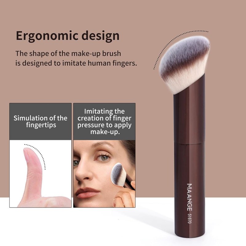 MAANGE 20 Pcs Makeup Brushes Set - Double-End Multi-Functional Blending Brushes | Coffee Brown