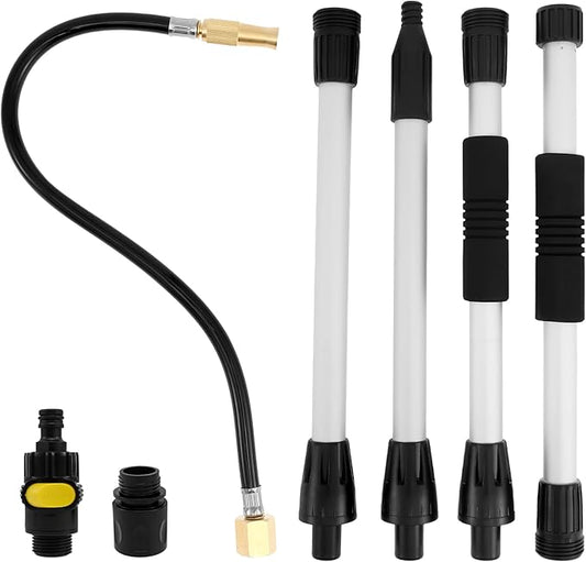 Gutter Cleaning Tool, 64.9" Gutter Cleaner Tools from the Ground, Bendable Roofing Gutter Tool with 4 Splice Rod, Easy to Fit Disassemble Long Reach Gutter Cleaning Wand Rain Gutter Cleaning Pole