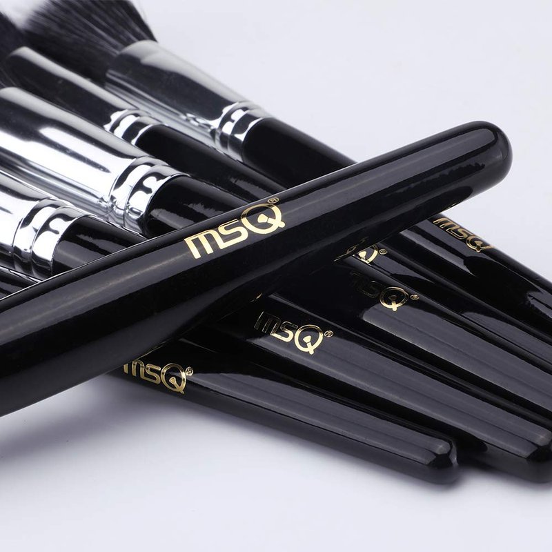 MSQ Makeup Brushes Set 29pcs Professional Cosmetics Brushes with Belt Waist Makeup Bag (Foundation, Powder, Creams, Liquids & Eye Brushes) for Women/Girls/Artists/Holiday gifts/travel