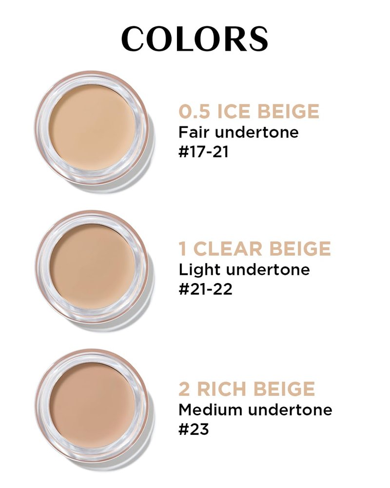 THESAEM Cover Perfection Pot Concealer 0.14oz - 01 Clear Beige for Fair to Medium Skin Tones - Single Pot Intensive Coverage Balm for Dark Circles, Blemishes & Imperfections - Korean Makeup