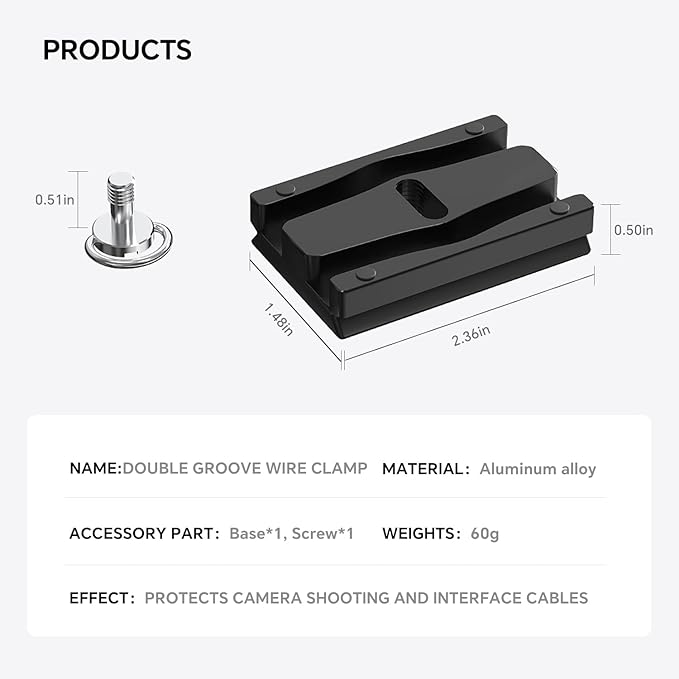 YAMCOWL Camera Cable Lock Clamp,DSLR Camera Digital USB Cable Lock Clip Clamp HDMI Protector DSLR Cable Clamp smallrig Tool