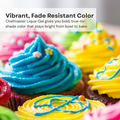 Chefmaster Red Liqua-Gel® Food Coloring - Vibrant, Professional-Grade Dye for Icing & Fondant | 2.3 oz
