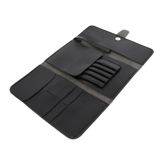 Angoily Foldable Hairdressing Tool Bag 15X10X0.4In Portable Barber Shears Case with Large Capacity for Professional Hairdresser Scissors and Styling Tools Salon and Home Organizer