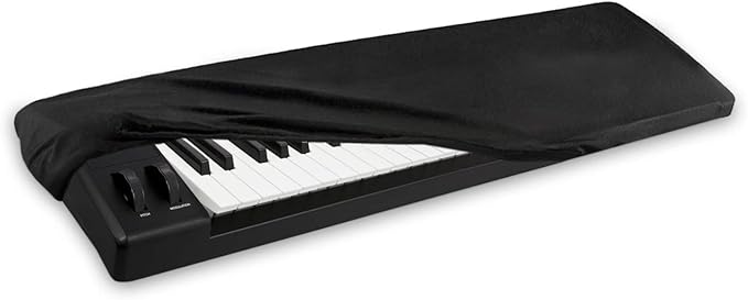 HQRP Elastic Dust Cover - Spandex Stretch Protector, Locking Clasp - 61-76 Key Digital Piano - compatible with Casio LK-265 LK-280 WK-6600 WK-7600 WK-245 - Storage Bag