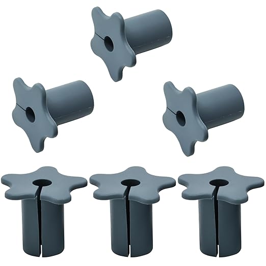 EASYEAH 6pc Starlink Cable Grommet 5/8" Silicone Waterproof Wall Hole Pass Through Split Cable Bushings for TV Wire Ethernet Cord, Starlink Cable Routing Kit Accessories, 27.6mm/1.09" Ht, Grey