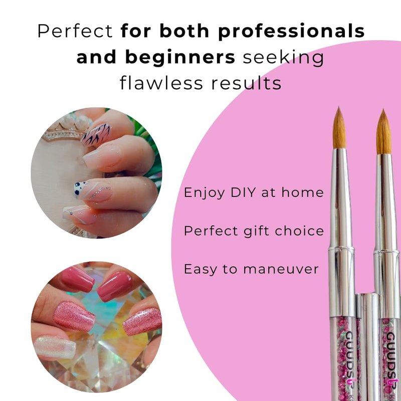 **Kolinsky Acrylic Nail Brush Size 12 - Professional Nail Art Brush for Precision Acrylic Application | No Shedding, Ideal for Salon & DIY Use**