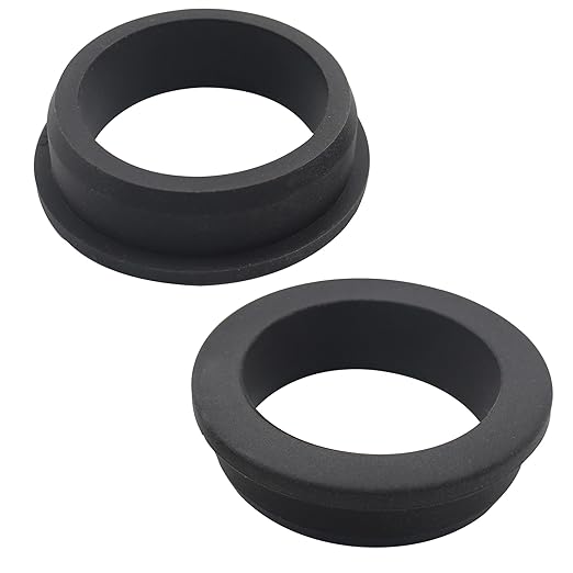 BOPOREAE 2 Pcs 2" Drill Hole, 1-9/16" ID Silicone Rubber Grommets for Wiring, Large Top Hat Grommets, Waterproof Pool L-Shape O-Ring Seal Hose Pipe Gasket for Pump Motor Hydroponic Irrigation Drywall