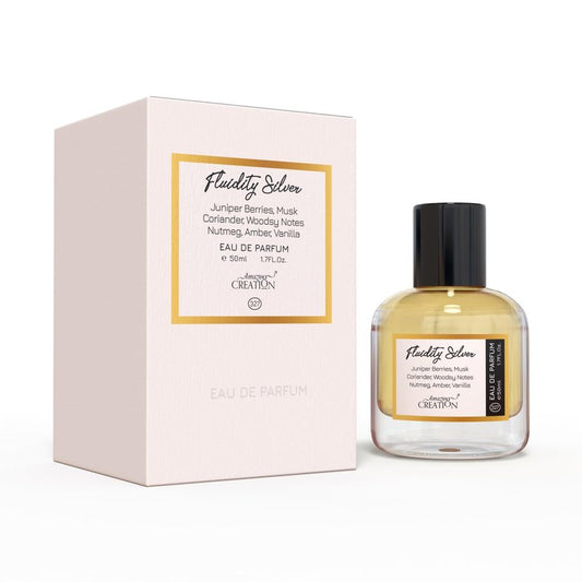 Amazing Creation Fluidity Silver Eau de Parfum for Unisex | Fresh Aromatic Woody Fragrance for Men & Women 1.7 Fl Oz / 50ml