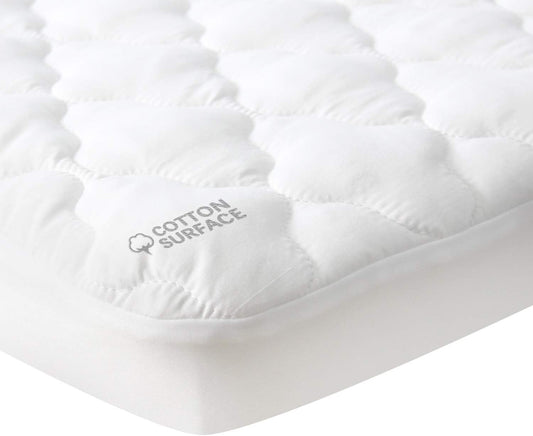 Skiennix Waterproof Pack and Play Mattress Pad - Fitted Cotton Protector for Graco Play Yard & Mini Crib