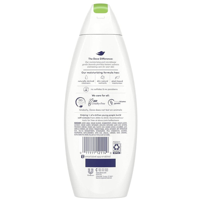 Dove Body Wash 11 Ounce Go Fresh Cucumber & Green Tea, 11 Fl Oz (Pack of 2)